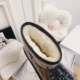 Ugg Winter Fashion Wool Diamond Boots For Women Black