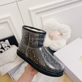 Ugg Winter Fashion Wool Diamond Boots For Women Black