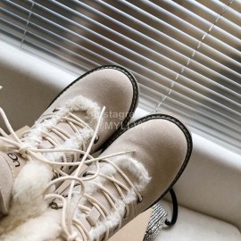 Ugg Winter Warm Wool Lace Up Boots For Women Sandy