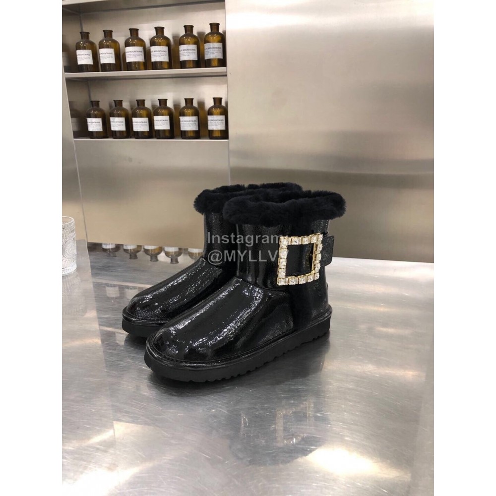Ugg Winter Diamond Wool Waterproof Boots For Women Black