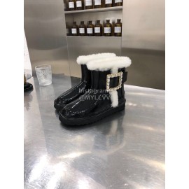 Ugg Winter Diamond Wool Waterproof Boots For Women White