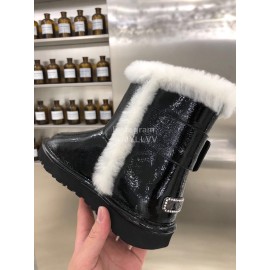 Ugg Winter Diamond Wool Waterproof Boots For Women White