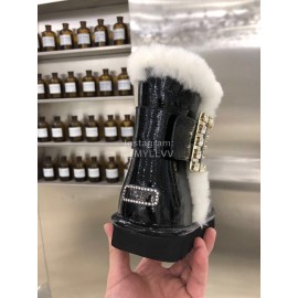 Ugg Winter Diamond Wool Waterproof Boots For Women White