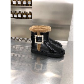 Ugg Winter Diamond Wool Waterproof Boots For Women Brown