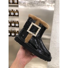 Ugg Winter Diamond Wool Waterproof Boots For Women Brown