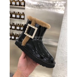 Ugg Winter Diamond Wool Waterproof Boots For Women Brown