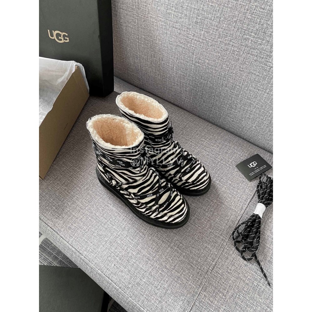 Ugg Winter Zebra-Stripe Locomotive Boots For Women 