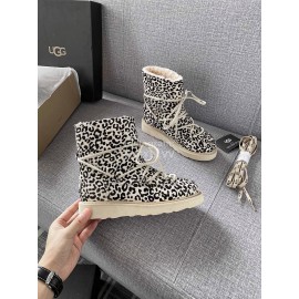 Ugg Winter Leopard Print Locomotive Boots For Women 