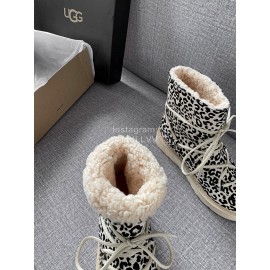 Ugg Winter Leopard Print Locomotive Boots For Women 
