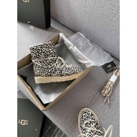 Ugg Winter Leopard Print Locomotive Boots For Women 