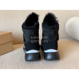 Ugg Winter Nubuck Velcro Thick Soled Boots For Women Black