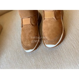 Ugg Winter Nubuck Velcro Thick Soled Boots For Women Brown