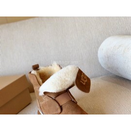 Ugg Winter Nubuck Velcro Thick Soled Boots For Women Brown