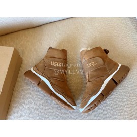 Ugg Winter Nubuck Velcro Thick Soled Boots For Women Brown