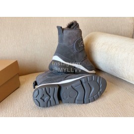 Ugg Winter Nubuck Velcro Thick Soled Boots For Women Gray
