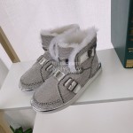 Ugg Winter Warm Wool Diamond Waterproof Boots For Women Silver