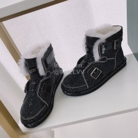 Ugg Winter Warm Wool Diamond Waterproof Boots For Women Black