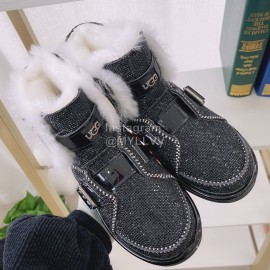 Ugg Winter Warm Wool Diamond Waterproof Boots For Women Black