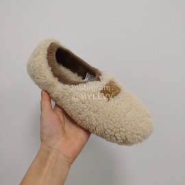 Ugg Winter Soft Lamb Wool Casual Shoes For Women Beige