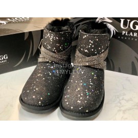 Ugg Winter Fashion Blingbling Wool Boots For Women Black