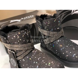 Ugg Winter Fashion Blingbling Wool Boots For Women Black