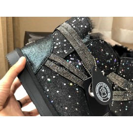 Ugg Winter Fashion Blingbling Wool Boots For Women Black