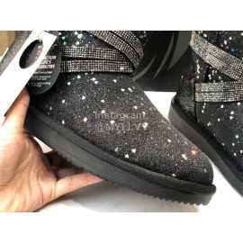 Ugg Winter Fashion Blingbling Wool Boots For Women Black