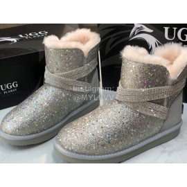 Ugg Winter Fashion Blingbling Wool Boots For Women Silver