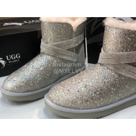 Ugg Winter Fashion Blingbling Wool Boots For Women Silver