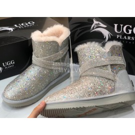 Ugg Winter Fashion Blingbling Wool Boots For Women Silver