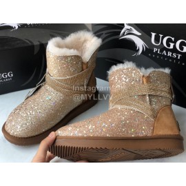 Ugg Winter Fashion Blingbling Wool Boots For Women Brown