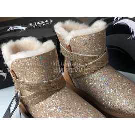 Ugg Winter Fashion Blingbling Wool Boots For Women Brown