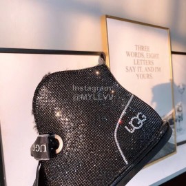 Ugg Winter Cute Bow Wool Boots For Women Black