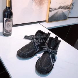 Ugg Winter Cute Bow Wool Boots For Women Black