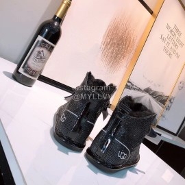 Ugg Winter Cute Bow Wool Boots For Women Black