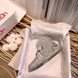 Ugg Winter Cute Bow Wool Boots For Women Silver