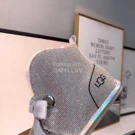 Ugg Winter Cute Bow Wool Boots For Women Silver