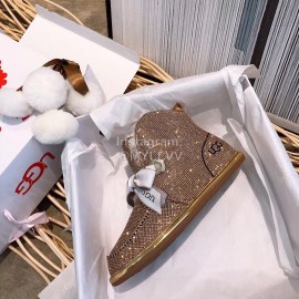 Ugg Winter Cute Bow Wool Boots For Women Gold