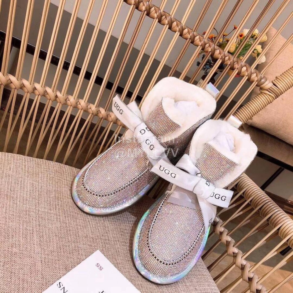 Ugg Winter Cute Bow Wool Boots For Women 