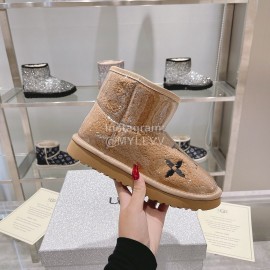 Ugg Co Branded Lv Winter Short Boots For Women Brown