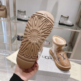 Ugg Co Branded Lv Winter Short Boots For Women Brown