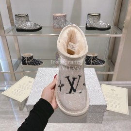 Ugg Co Branded Lv Winter Short Boots For Women White