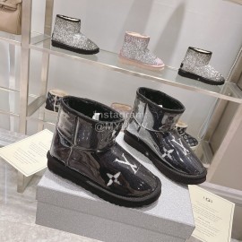 Ugg Co Branded Lv Winter Short Boots For Women Black