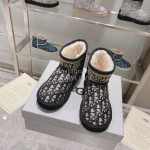 Ugg Co Branded Dior Winter Short Boots For Women Navy