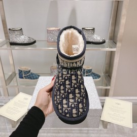 Ugg Co Branded Dior Winter Short Boots For Women Navy