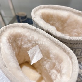 Ugg Co Branded Dior Winter Short Boots For Women Gray