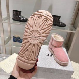 Ugg Co Branded Gucci Winter Short Boots For Women Pink