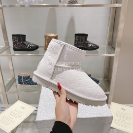 Ugg Co Branded Lv Winter Wool Short Boots For Women White