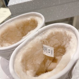Ugg Co Branded Lv Winter Wool Short Boots For Women White