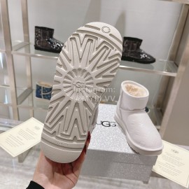 Ugg Co Branded Lv Winter Wool Short Boots For Women White